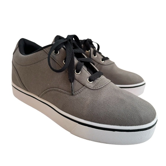 Heelys Men's Launch 20 Canvas Skating Sneakers Size 9 Gray Shoes HE100754 - Picture 1 of 12